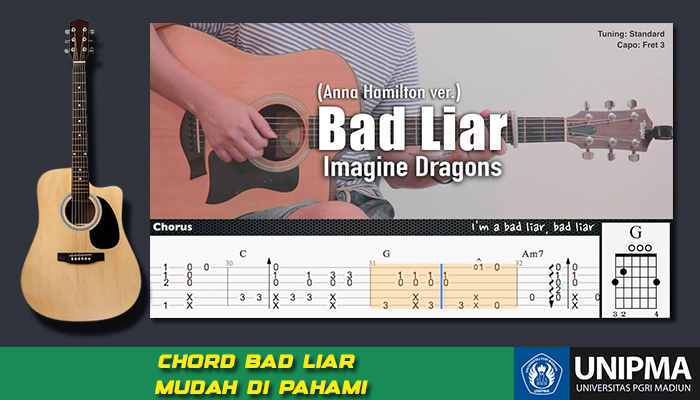 Chord Gitar Dan Lirik Lagu Bad Liar Imagine Dragons