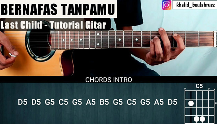 Lirik Lagu dan Chord Gitar Bernafas Tanpamu Versi Gampang