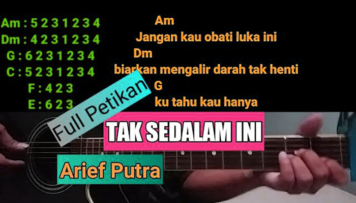 Lirik Lagu dan Chord Tak Sedalam Ini - Arief Putra 2024