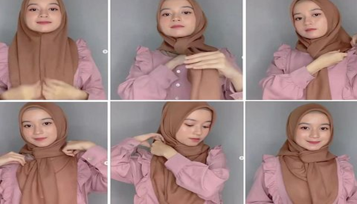 Tutorial Hijab Segi Empat Menutup Dada Cantik Elegan